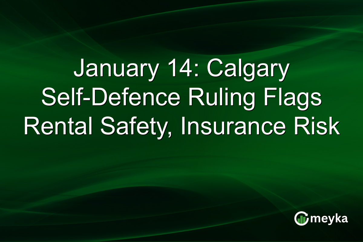 January 14: Calgary Self-Defence Ruling Flags Rental Safety, Insurance Risk