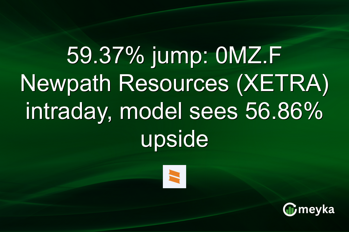 59.37% jump: 0MZ.F Newpath Resources (XETRA) intraday, model sees 56.86% upside