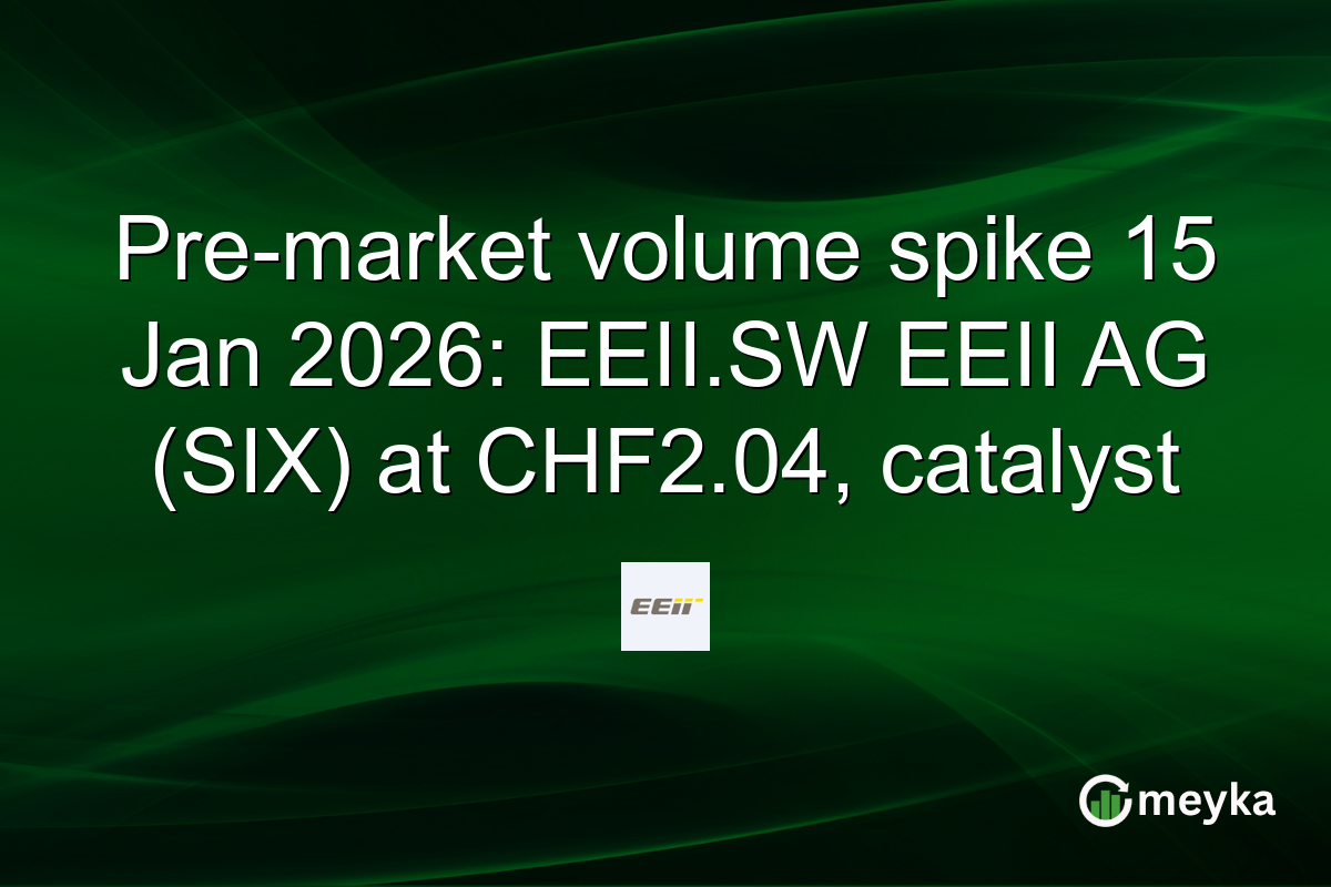 Pre-market volume spike 15 Jan 2026: EEII.SW EEII AG (SIX) at CHF2.04, catalyst