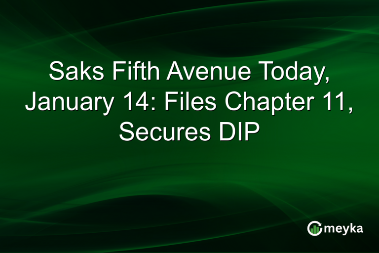 Saks Fifth Avenue Today, January 14: Files Chapter 11, Secures DIP