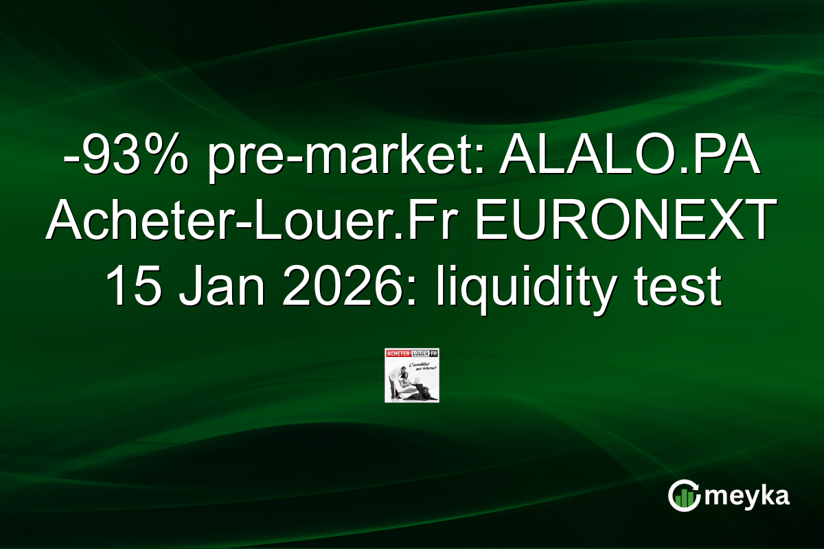 -93% pre-market: ALALO.PA Acheter-Louer.Fr EURONEXT 15 Jan 2026: liquidity test