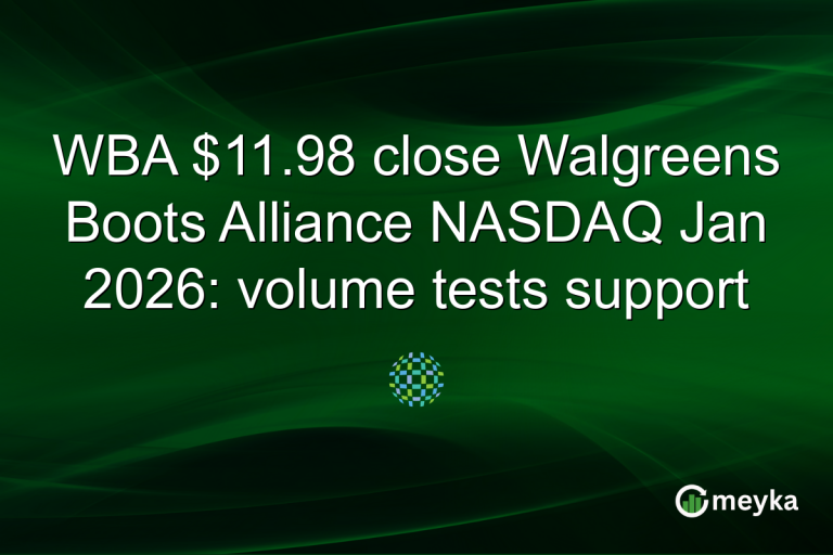 WBA $11.98 close Walgreens Boots Alliance NASDAQ Jan 2026: volume tests support
