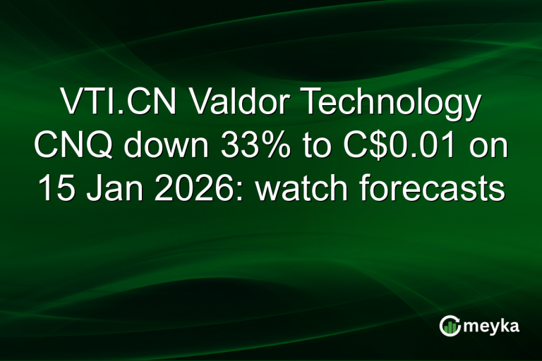 VTI.CN Valdor Technology CNQ down 33% to C$0.01 on 15 Jan 2026: watch forecasts