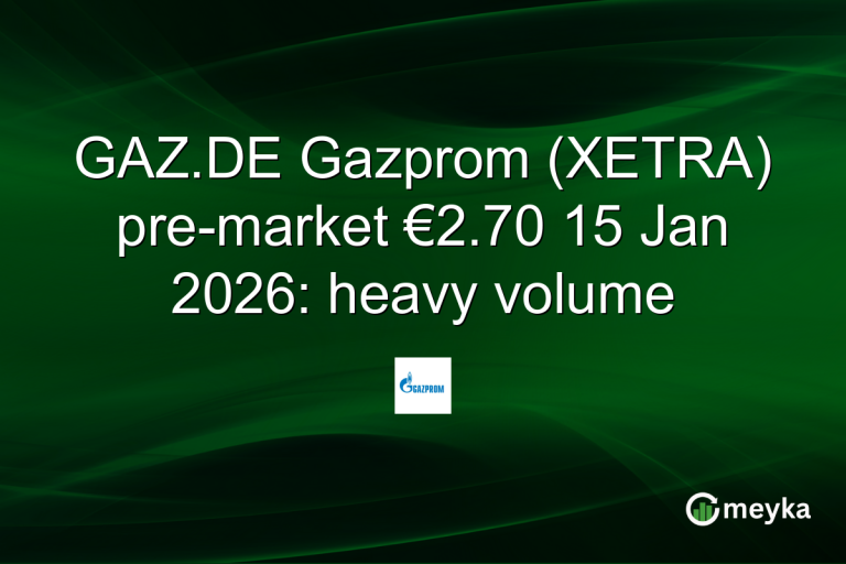 GAZ.DE Gazprom (XETRA) pre-market €2.70 15 Jan 2026: heavy volume
