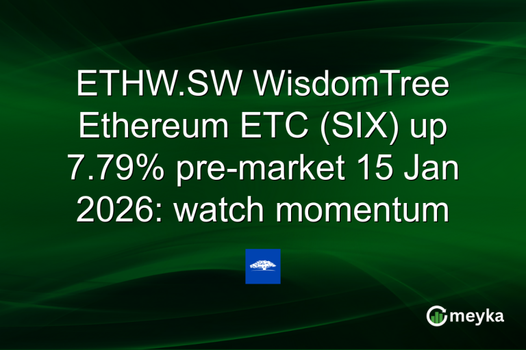 ETHW.SW WisdomTree Ethereum ETC (SIX) up 7.79% pre-market 15 Jan 2026: watch momentum