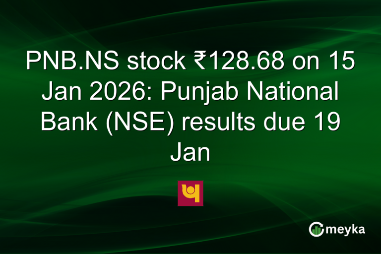 PNB.NS stock ₹128.68 on 15 Jan 2026: Punjab National Bank (NSE) results due 19 Jan