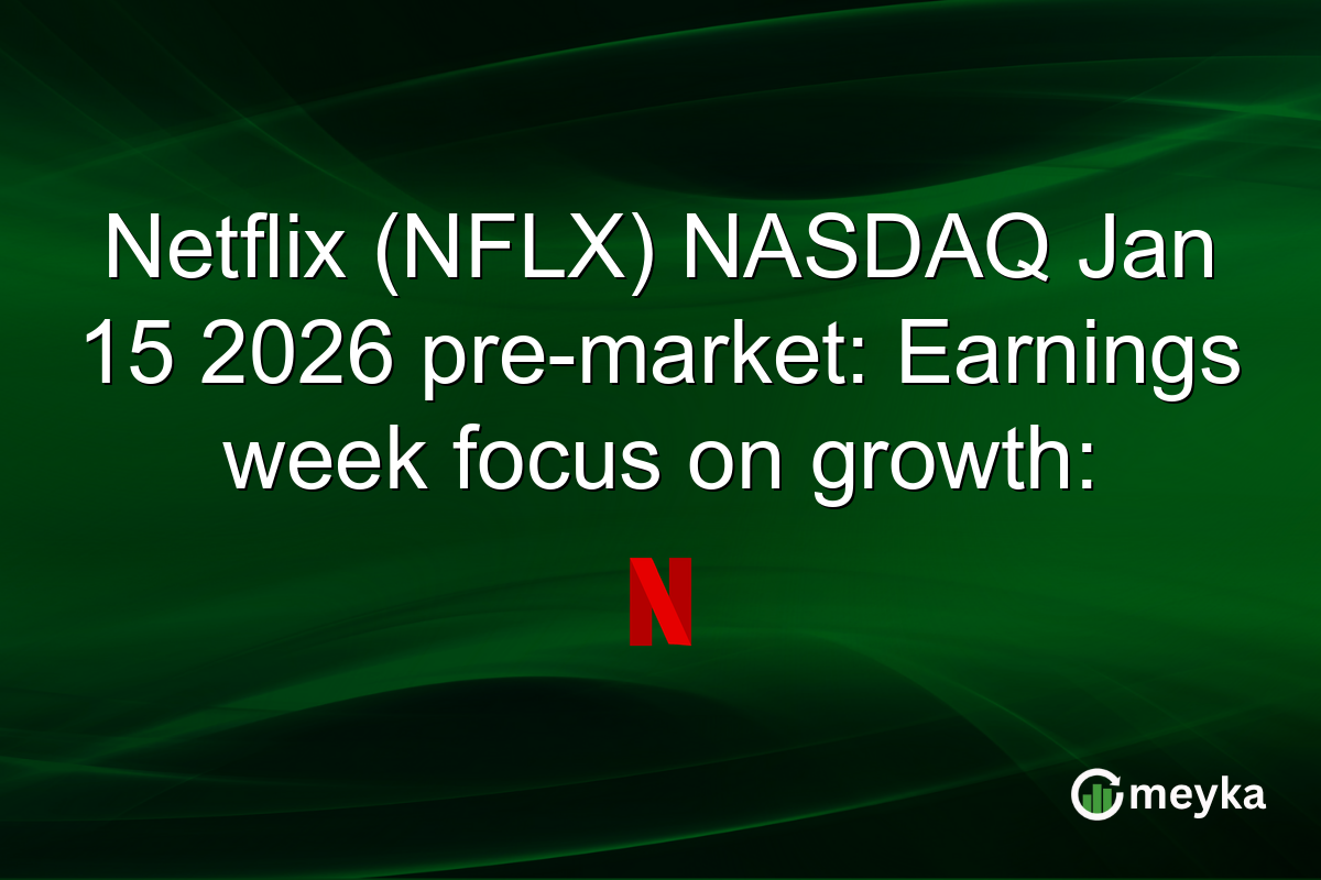 Netflix (NFLX) NASDAQ Jan 15 2026 pre-market: Earnings week focus on growth: