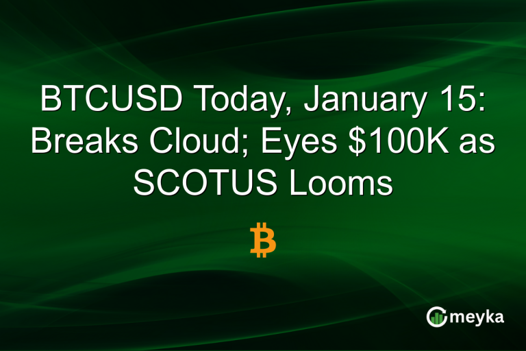 BTCUSD Today, January 15: Breaks Cloud; Eyes $100K as SCOTUS Looms