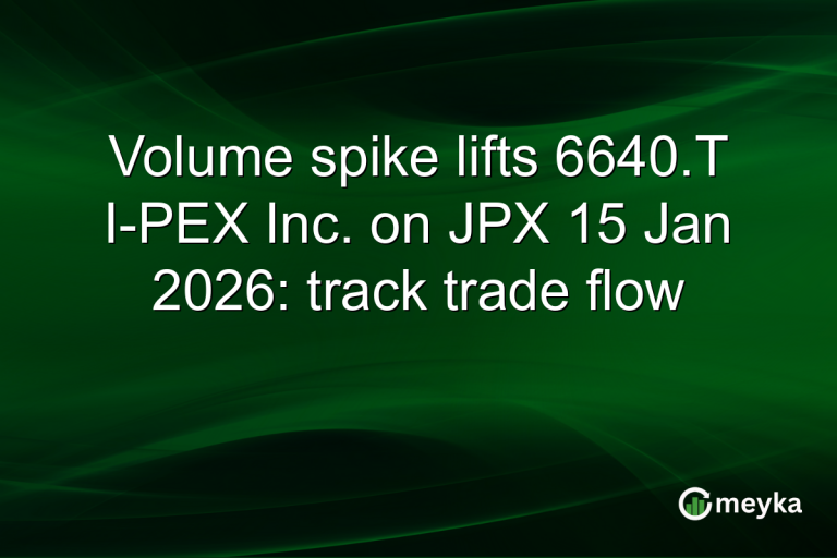 Volume spike lifts 6640.T I-PEX Inc. on JPX 15 Jan 2026: track trade flow