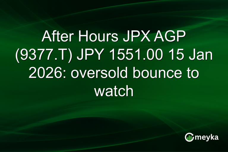 After Hours JPX AGP (9377.T) JPY 1551.00 15 Jan 2026: oversold bounce to watch