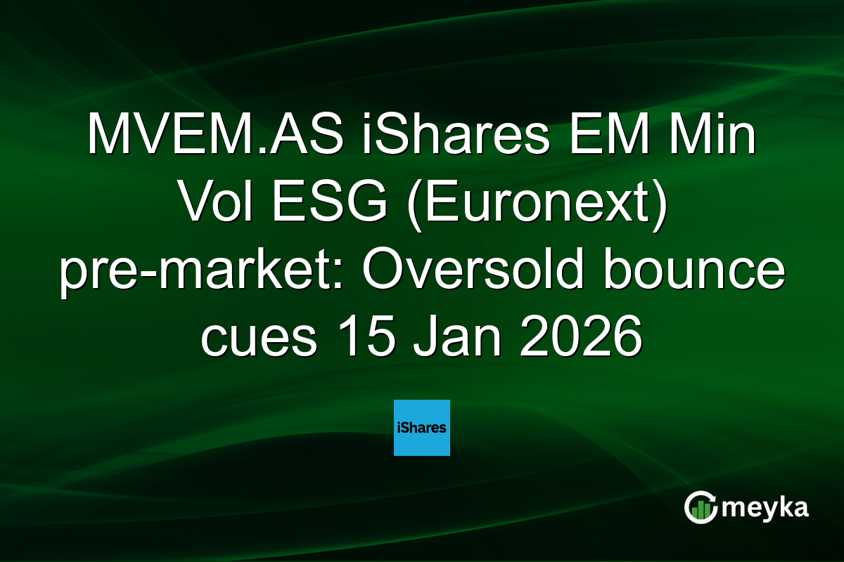 MVEM.AS iShares EM Min Vol ESG (Euronext) pre-market: Oversold bounce cues 15 Jan 2026