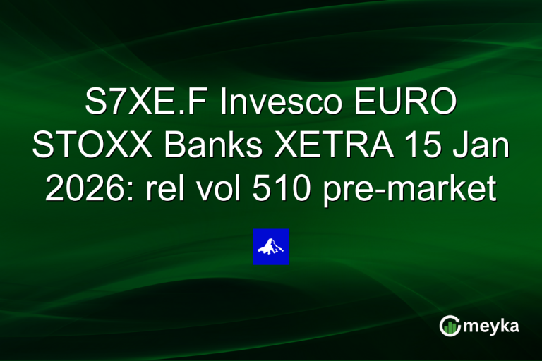 S7XE.F Invesco EURO STOXX Banks XETRA 15 Jan 2026: rel vol 510 pre-market