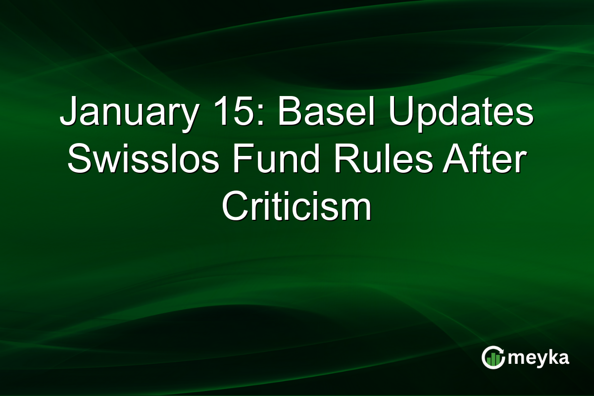 January 15: Basel Updates Swisslos Fund Rules After Criticism