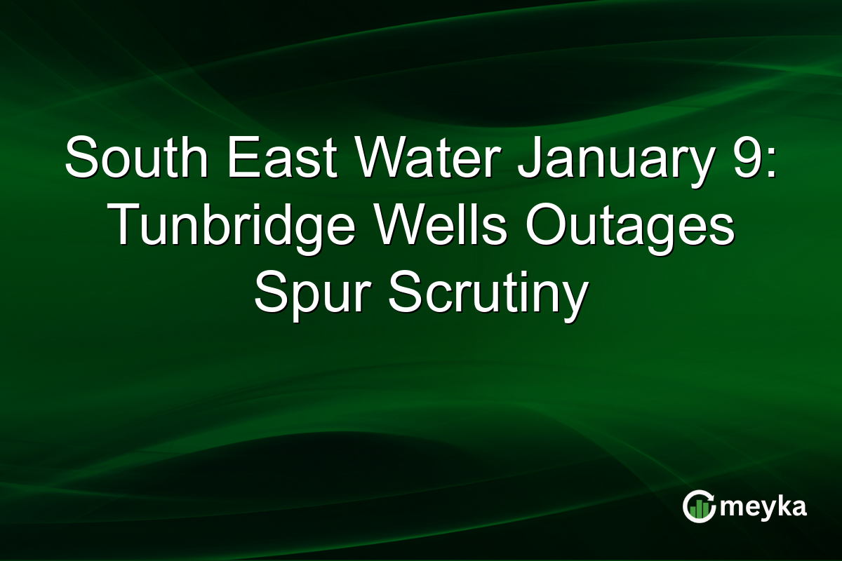 South East Water January 9: Tunbridge Wells Outages Spur Scrutiny