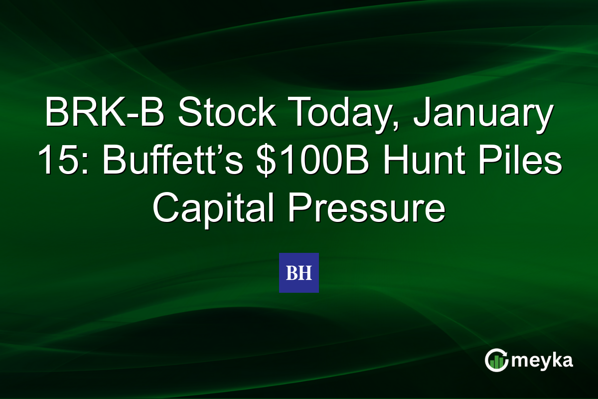 BRK-B Stock Today, January 15: Buffett’s $100B Hunt Piles Capital Pressure