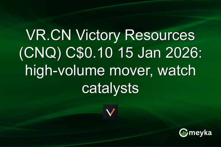 VR.CN Victory Resources (CNQ) C$0.10 15 Jan 2026: high-volume mover, watch catalysts