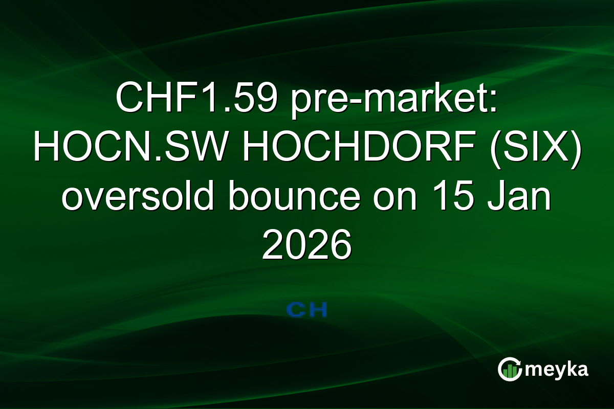 CHF1.59 pre-market: HOCN.SW HOCHDORF (SIX) oversold bounce on 15 Jan 2026
