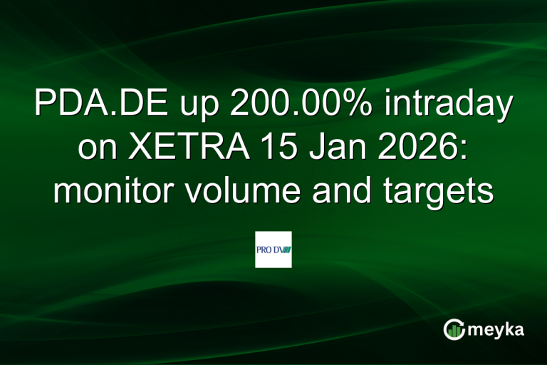 PDA.DE up 200.00% intraday on XETRA 15 Jan 2026: monitor volume and targets