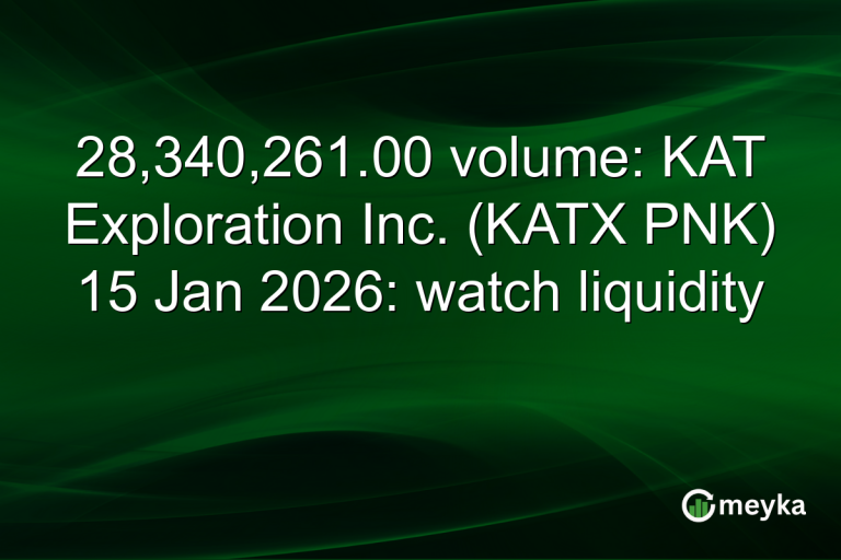 28,340,261.00 volume: KAT Exploration Inc. (KATX PNK) 15 Jan 2026: watch liquidity