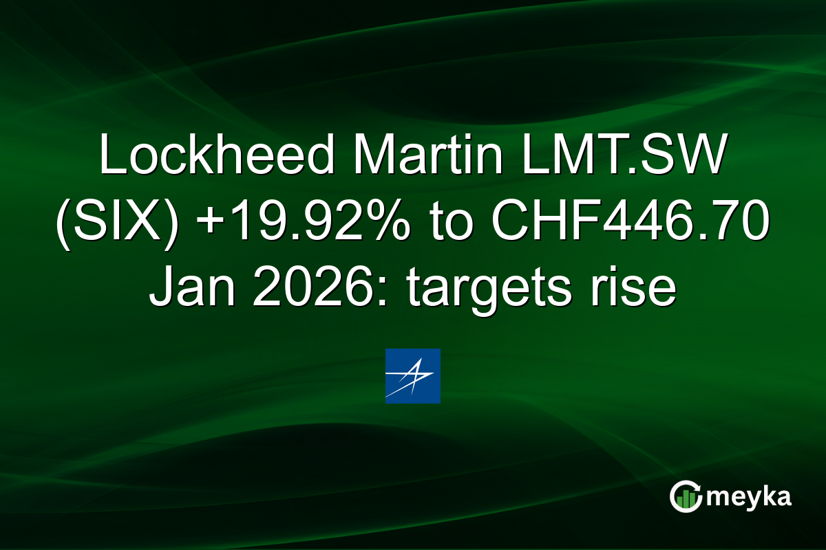 Lockheed Martin LMT.SW (SIX) +19.92% to CHF446.70 Jan 2026: targets rise