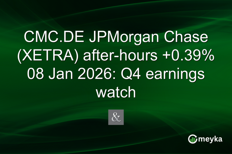 CMC.DE JPMorgan Chase (XETRA) after-hours +0.39% 08 Jan 2026: Q4 earnings watch
