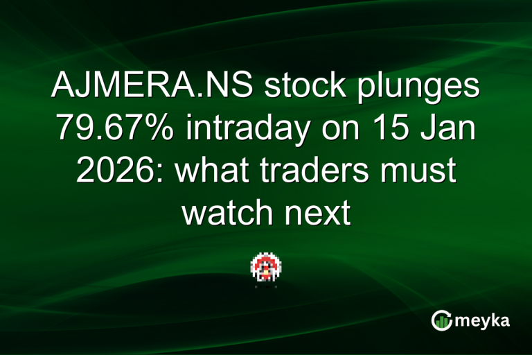 AJMERA.NS stock plunges 79.67% intraday on 15 Jan 2026: what traders must watch next
