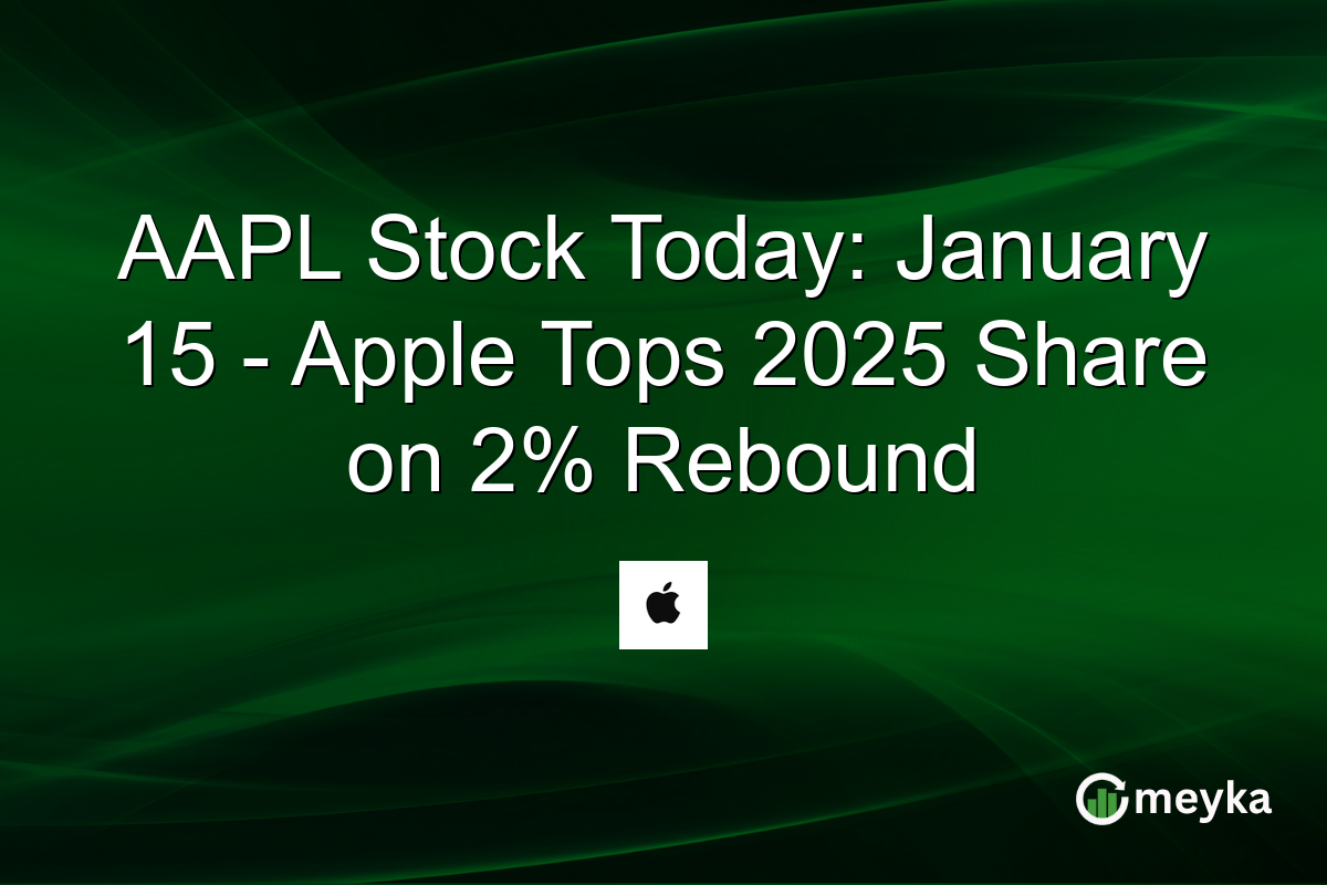AAPL Stock Today: January 15 - Apple Tops 2025 Share on 2% Rebound