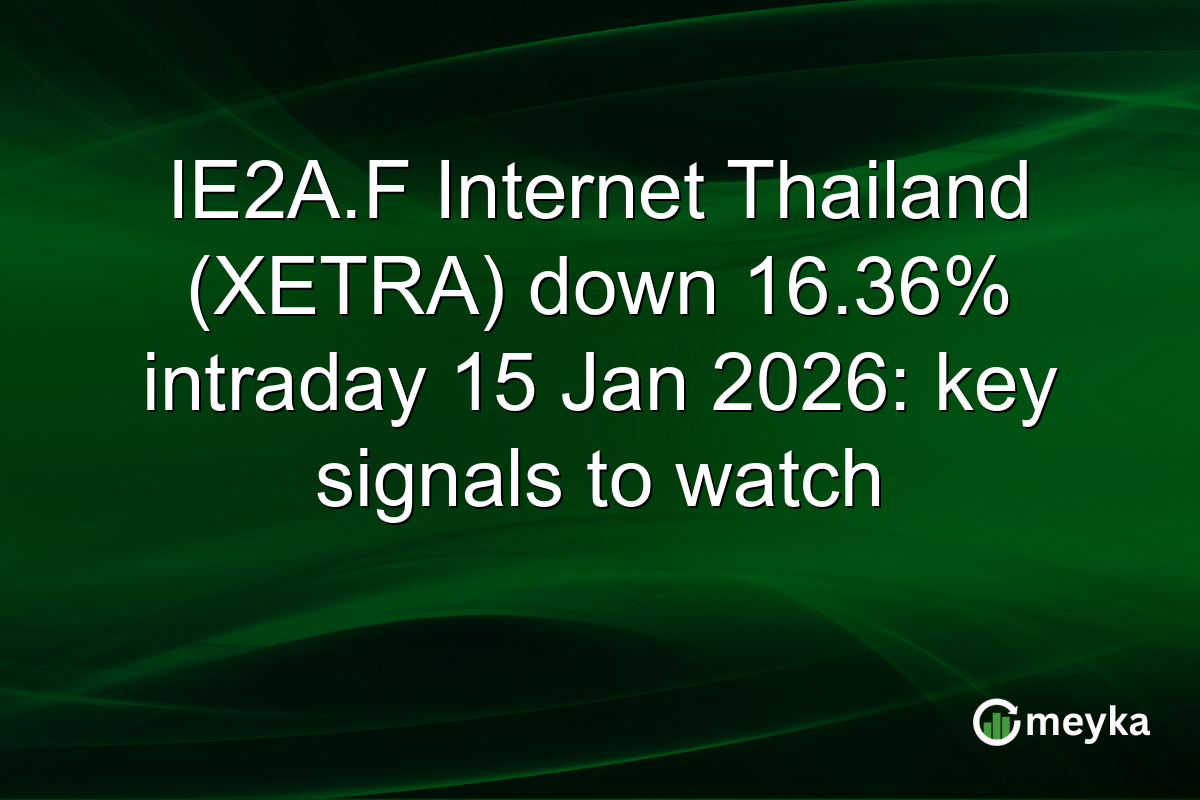 IE2A.F Internet Thailand (XETRA) down 16.36% intraday 15 Jan 2026: key signals to watch