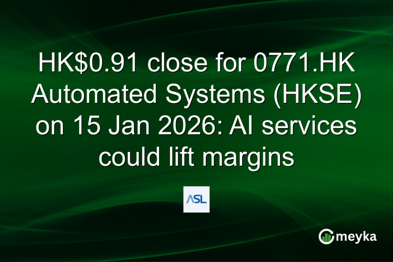 HK$0.91 close for 0771.HK Automated Systems (HKSE) on 15 Jan 2026: AI services could lift margins