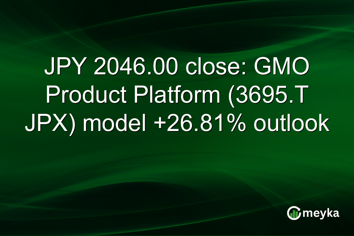 JPY 2046.00 close: GMO Product Platform (3695.T JPX) model +26.81% outlook