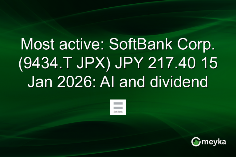 Most active: SoftBank Corp. (9434.T JPX) JPY 217.40 15 Jan 2026: AI and dividend
