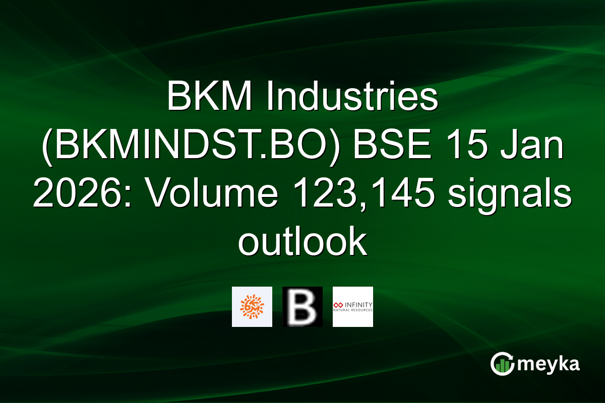BKM Industries (BKMINDST.BO) BSE 15 Jan 2026: Volume 123,145 signals outlook
