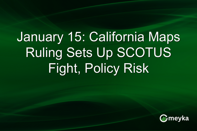 January 15: California Maps Ruling Sets Up SCOTUS Fight, Policy Risk