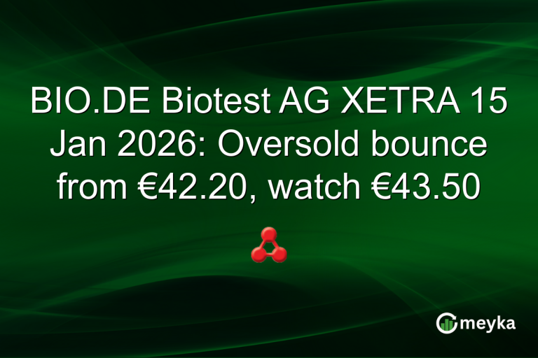 BIO.DE Biotest AG XETRA 15 Jan 2026: Oversold bounce from €42.20, watch €43.50