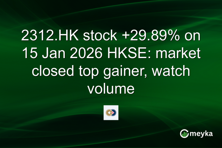 2312.HK stock +29.89% on 15 Jan 2026 HKSE: market closed top gainer, watch volume