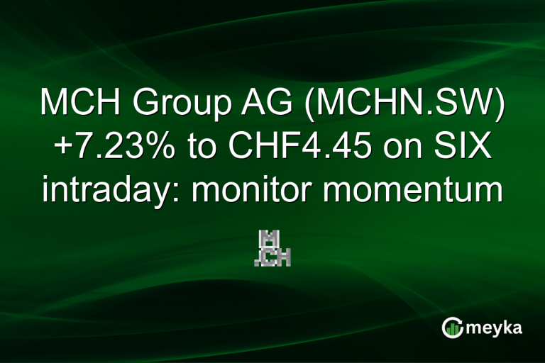 MCH Group AG (MCHN.SW) +7.23% to CHF4.45 on SIX intraday: monitor momentum