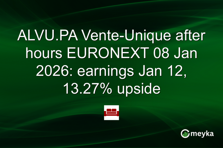 ALVU.PA Vente-Unique after hours EURONEXT 08 Jan 2026: earnings Jan 12, 13.27% upside