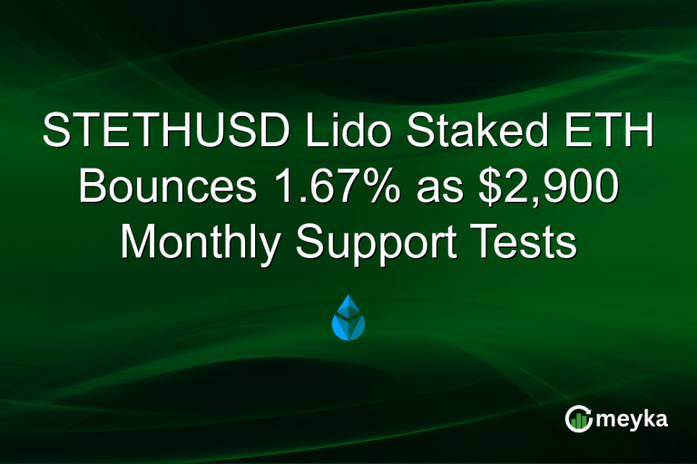 STETHUSD Lido Staked ETH Bounces 1.67% as $2,900 Monthly Support Tests