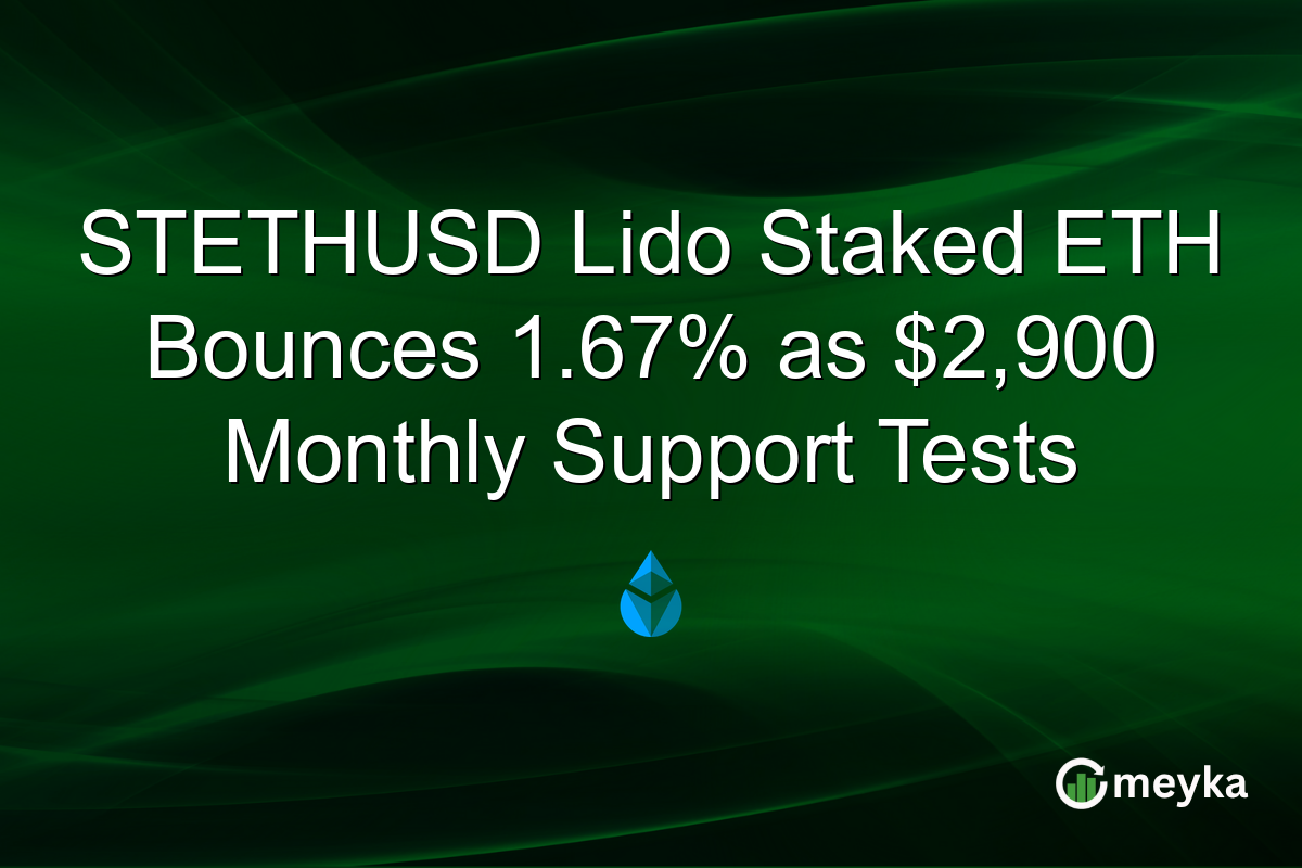 STETHUSD Lido Staked ETH Bounces 1.67% as $2,900 Monthly Support Tests