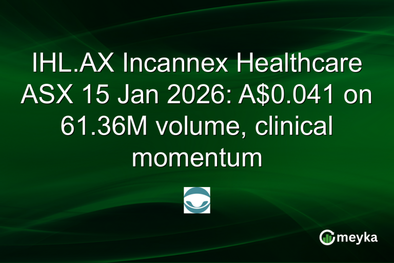 IHL.AX Incannex Healthcare ASX 15 Jan 2026: A$0.041 on 61.36M volume, clinical momentum