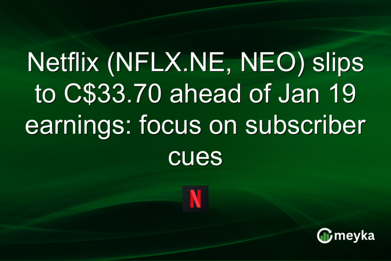 Netflix (NFLX.NE, NEO) slips to C$33.70 ahead of Jan 19 earnings: focus on subscriber cues