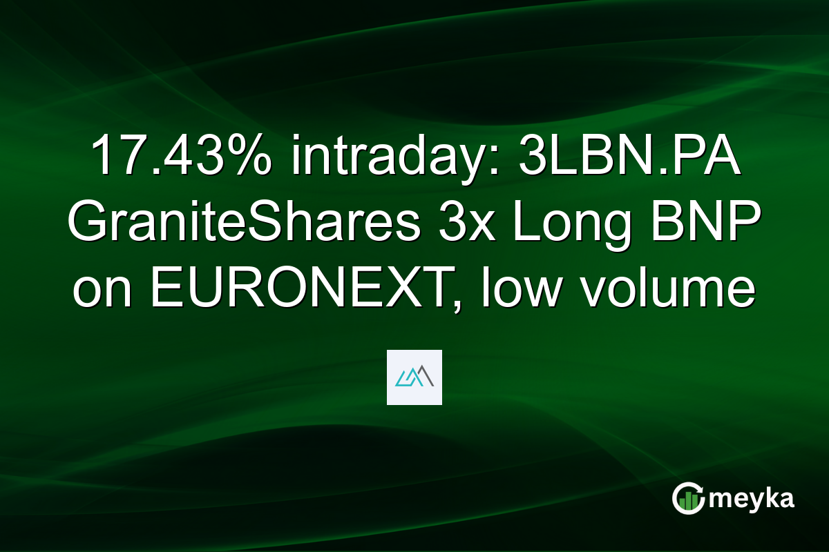 17.43% intraday: 3LBN.PA GraniteShares 3x Long BNP on EURONEXT, low volume