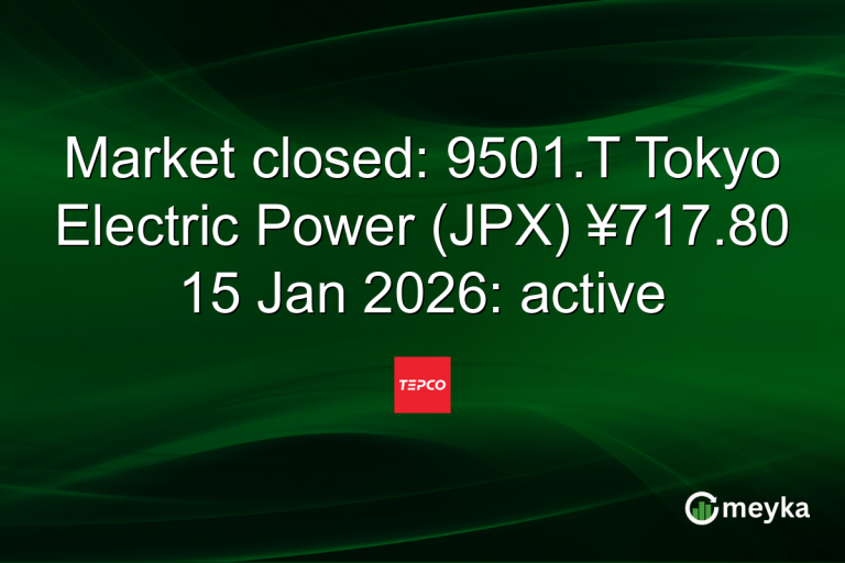 Market closed: 9501.T Tokyo Electric Power (JPX) ¥717.80 15 Jan 2026: active