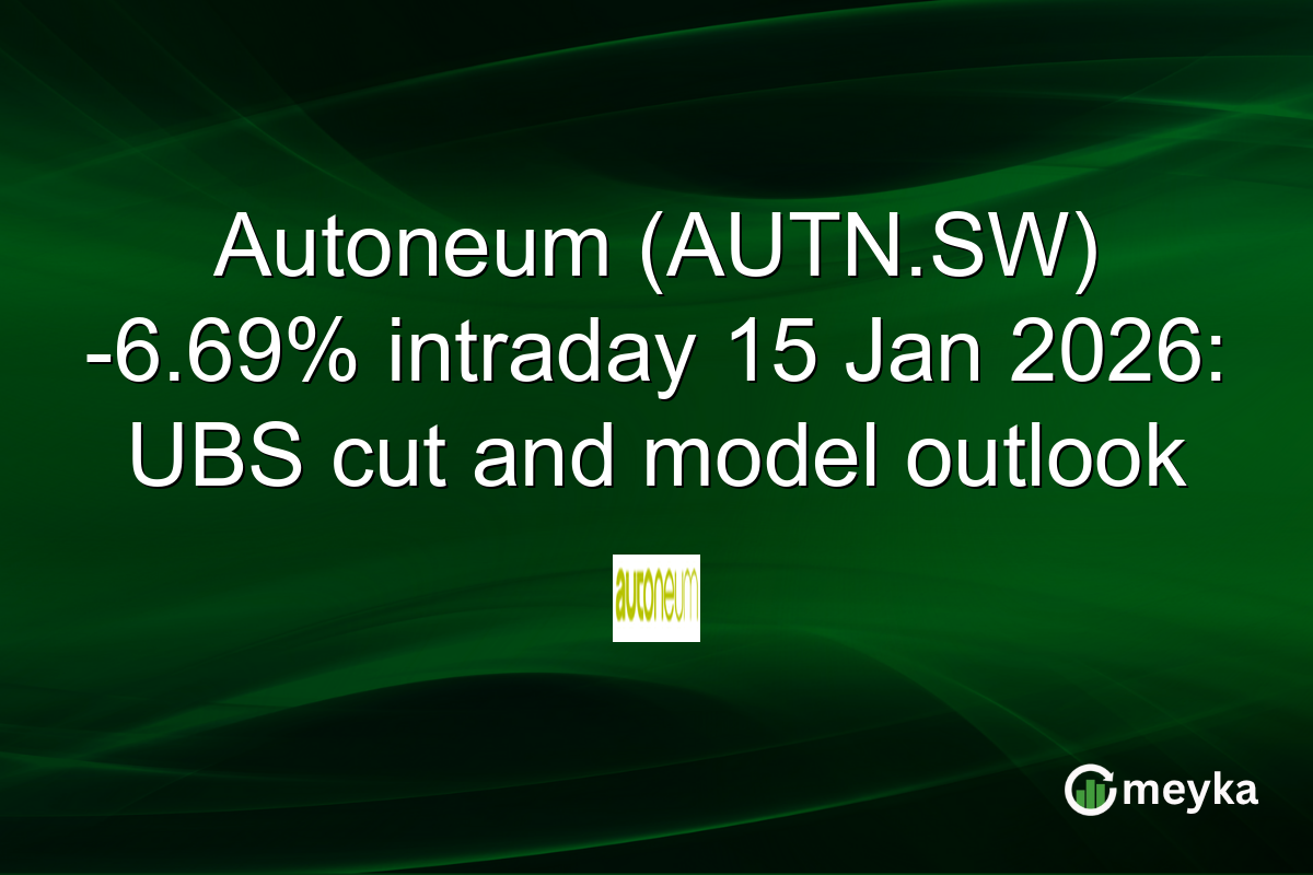 Autoneum (AUTN.SW) -6.69% intraday 15 Jan 2026: UBS cut and model outlook