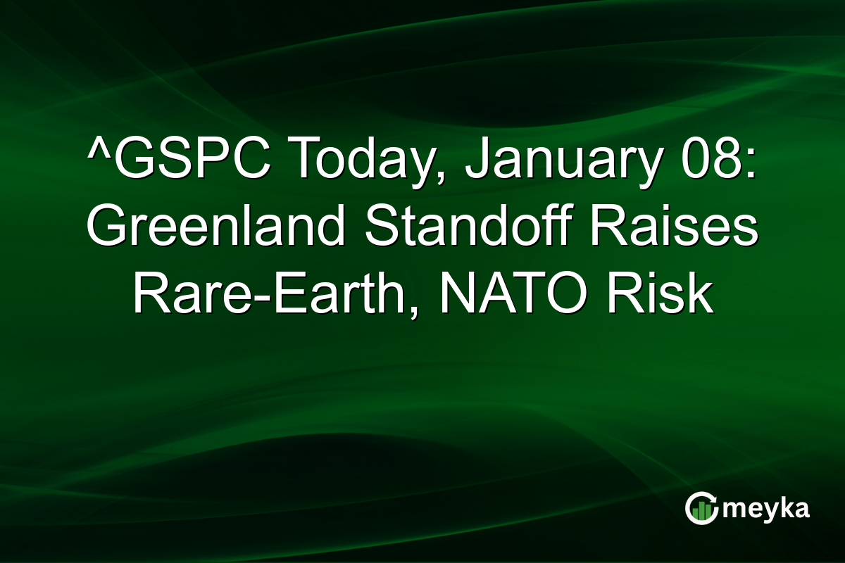 ^GSPC Today, January 08: Greenland Standoff Raises Rare-Earth, NATO Risk