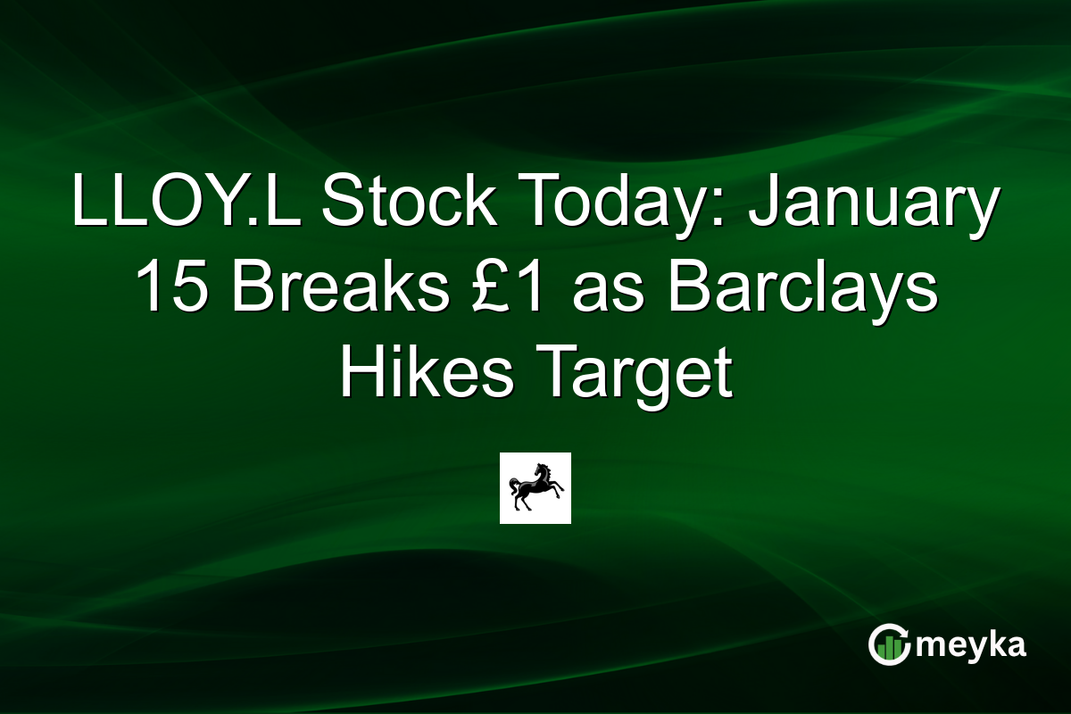 LLOY.L Stock Today: January 15 Breaks £1 as Barclays Hikes Target