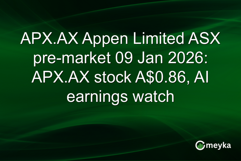 APX.AX Appen Limited ASX pre-market 09 Jan 2026: APX.AX stock A$0.86, AI earnings watch