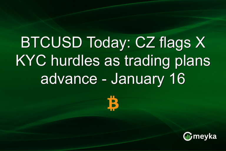 BTCUSD Today: CZ flags X KYC hurdles as trading plans advance - January 16
