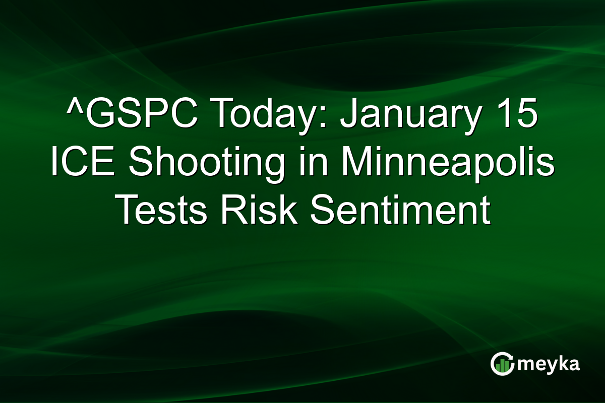 ^GSPC Today: January 15 ICE Shooting in Minneapolis Tests Risk Sentiment