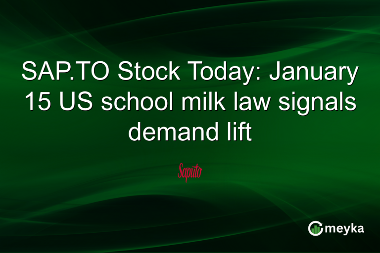 SAP.TO Stock Today: January 15 US school milk law signals demand lift